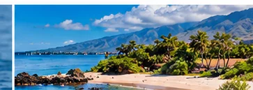 Tropical South Maui coastline and beaches